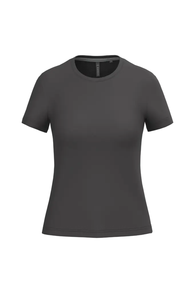 Dames T-shirt ronde hals korte mouwen, dark grey — productfoto 17
