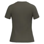Dames T-shirt ronde hals korte mouwen, dark khaki — productfoto 21