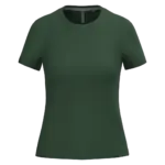 Dames T-shirt ronde hals korte mouwen, forest green — productfoto 23
