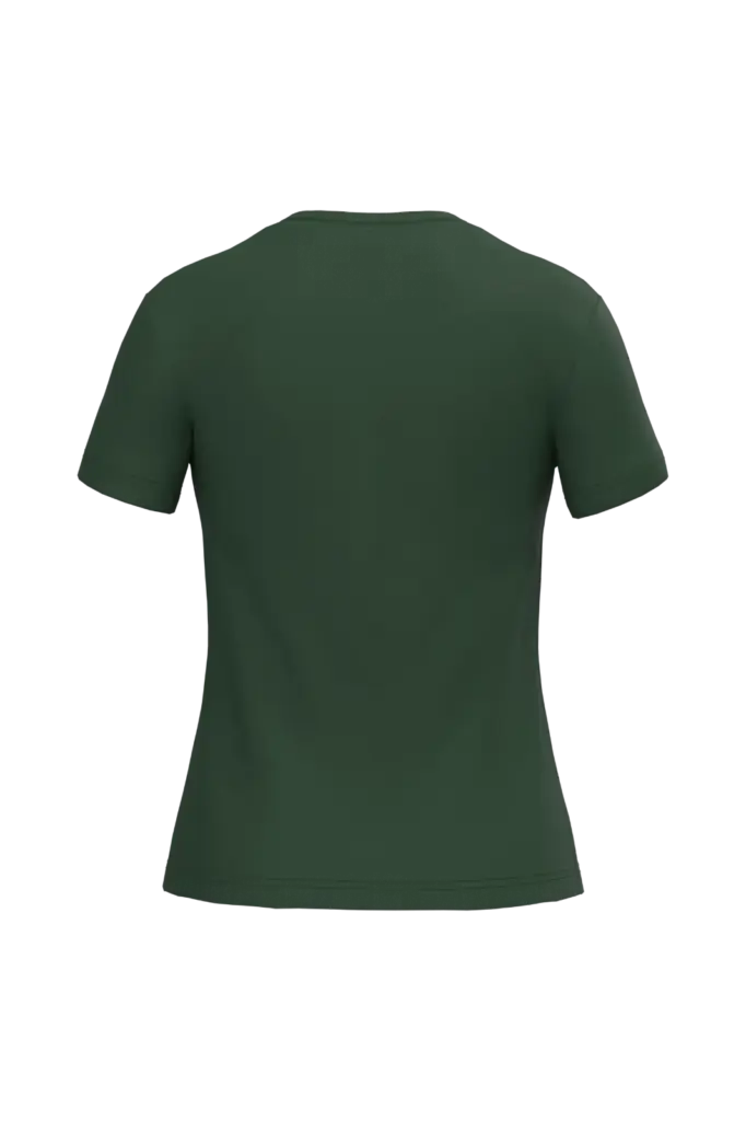 Dames T-shirt ronde hals korte mouwen, forest green — productfoto 24