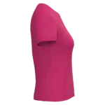 Dames T-shirt ronde hals korte mouwen, fuchsia — productfoto 25