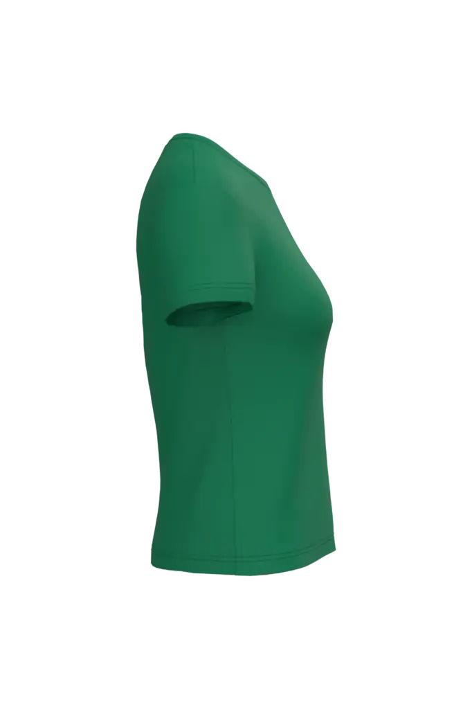 Dames T-shirt ronde hals korte mouwen, kelly green — productfoto 28