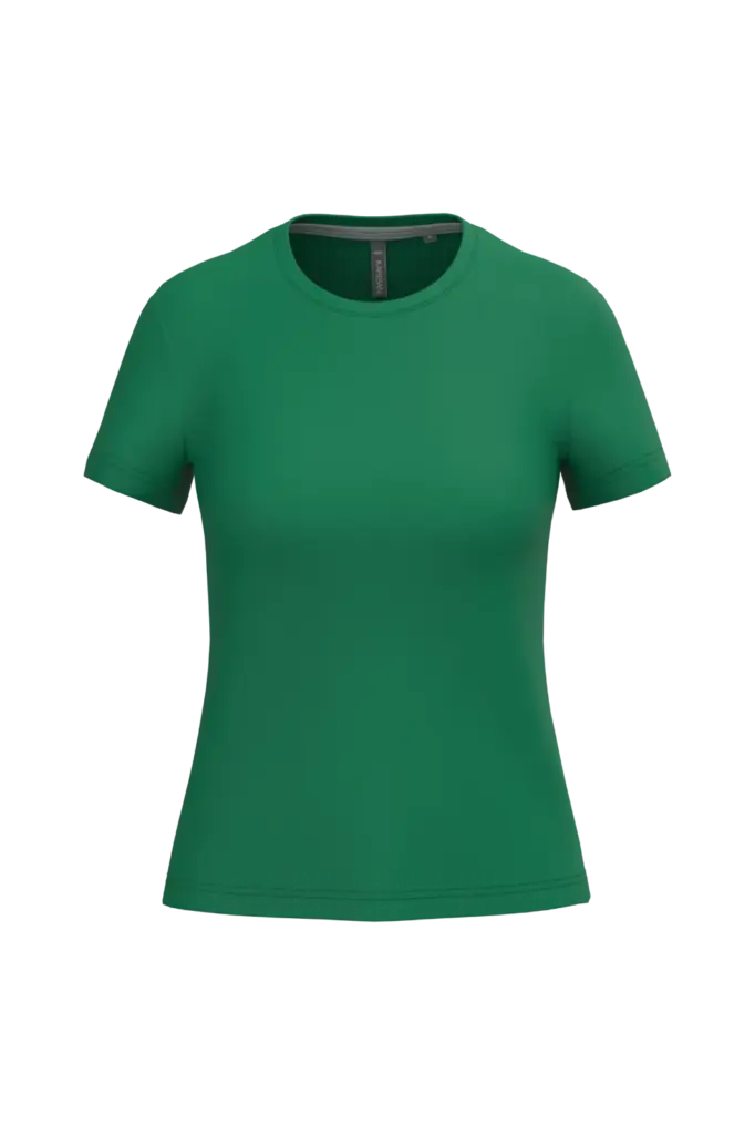 Dames T-shirt ronde hals korte mouwen, kelly green — productfoto 29