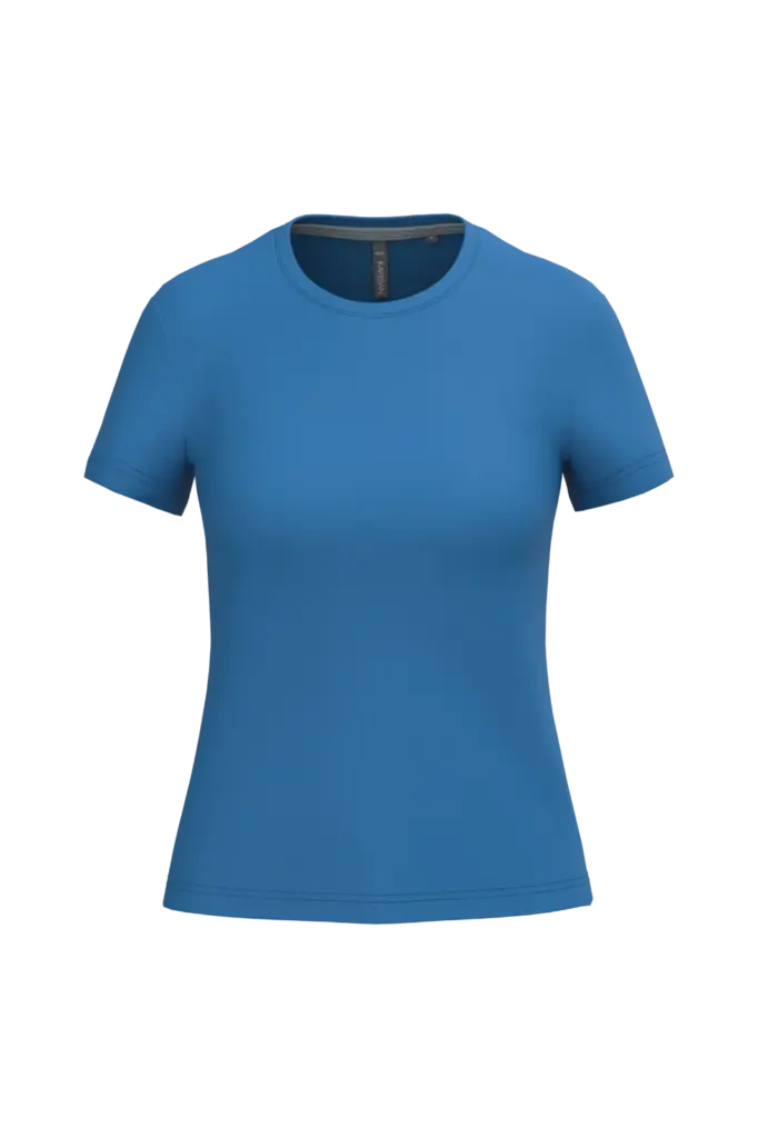 Dames T-shirt ronde hals korte mouwen, light royal blue — productfoto 32