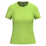Dames T-shirt ronde hals korte mouwen, lime — productfoto 38