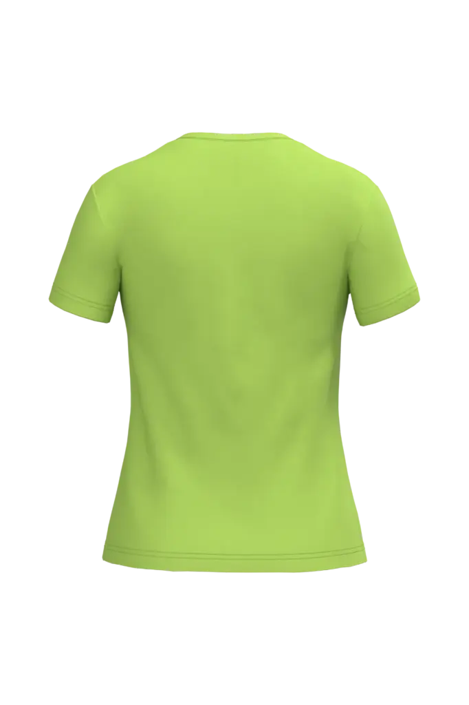 Dames T-shirt ronde hals korte mouwen, lime — productfoto 39