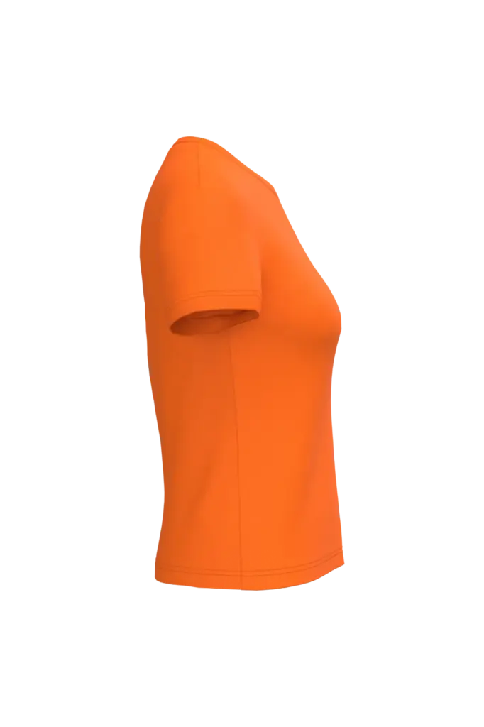 Dames T-shirt ronde hals korte mouwen, orange — productfoto 43