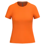 Dames T-shirt ronde hals korte mouwen, orange — productfoto 44