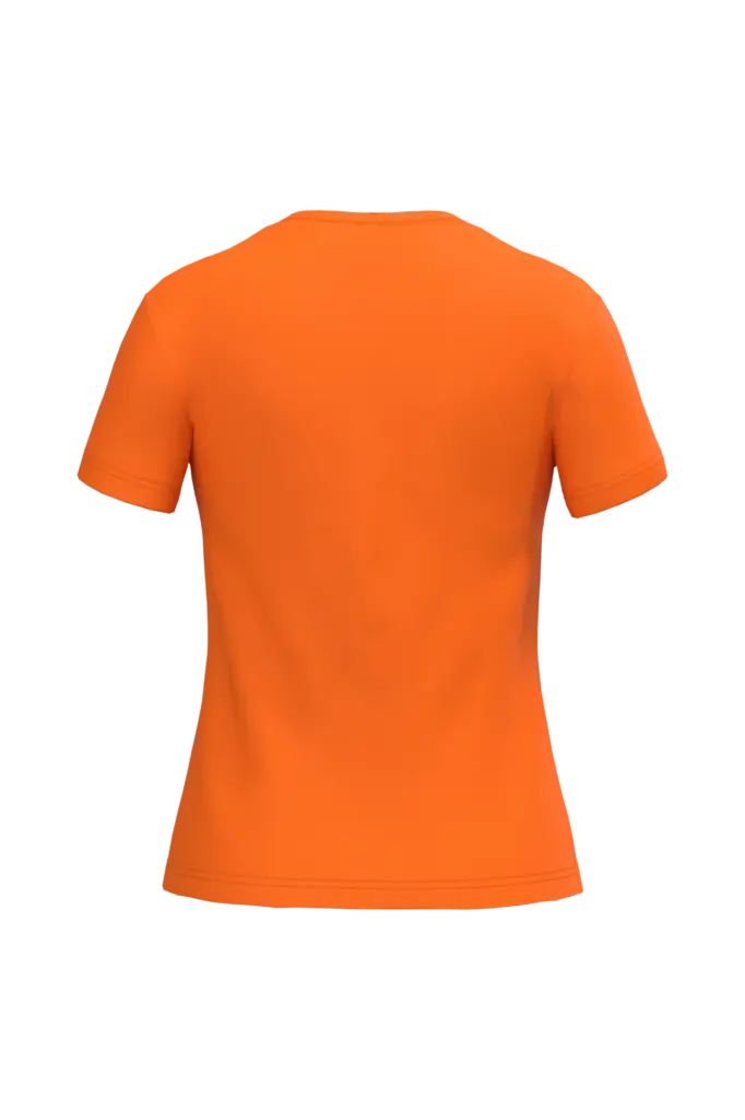 Dames T-shirt ronde hals korte mouwen, orange — productfoto 45