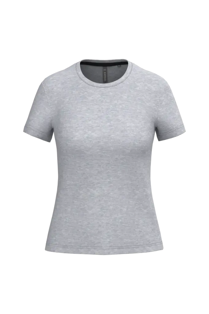 Dames T-shirt ronde hals korte mouwen, oxford grey — productfoto 47