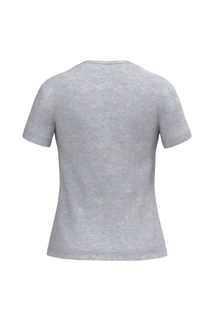 Dames T-shirt ronde hals korte mouwen, oxford grey — productfoto 48