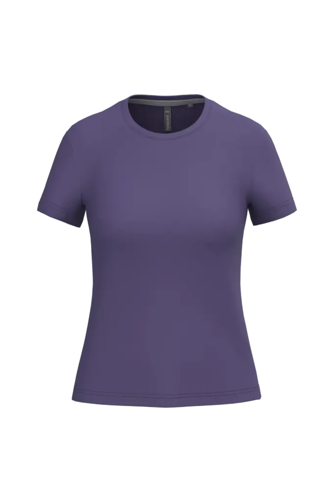 Dames T-shirt ronde hals korte mouwen, purple — productfoto 50