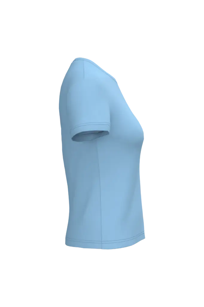 Dames T-shirt ronde hals korte mouwen, sky blue — productfoto 58