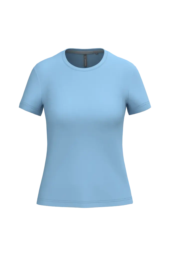 Dames T-shirt ronde hals korte mouwen, sky blue — productfoto 59