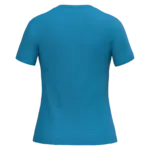 Dames T-shirt ronde hals korte mouwen, tropical blue — productfoto 63