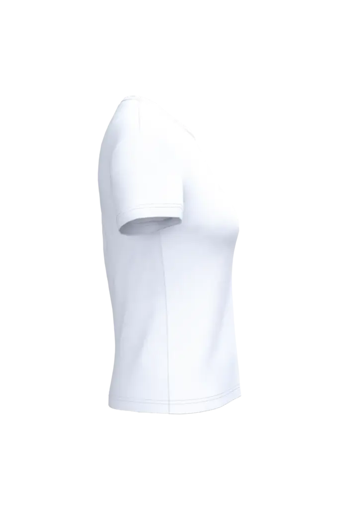 Dames T-shirt ronde hals korte mouwen, white — productfoto 64
