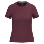 Dames T-shirt ronde hals korte mouwen, wine — productfoto 68