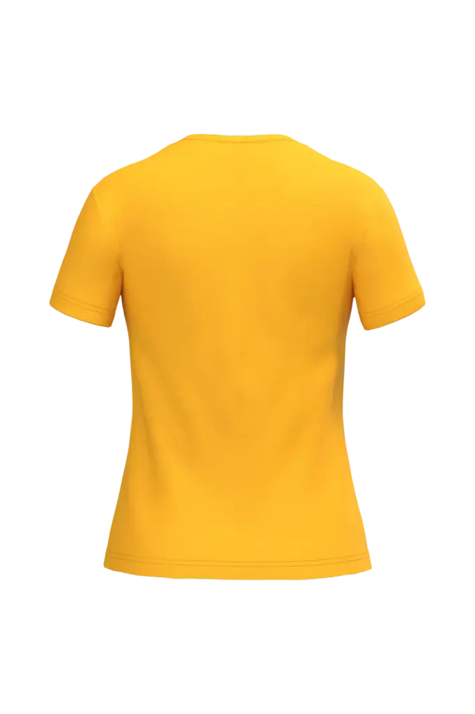 Dames T-shirt ronde hals korte mouwen, yellow — productfoto 72