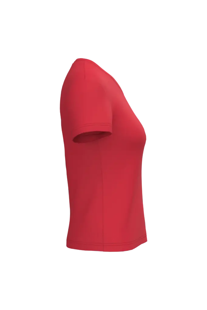 PS_K381-S_RED - Hidalgo-werbeartikel Dames T-shirt v-hals met korte mouwen — productfoto 50