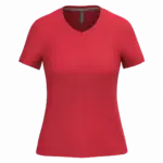 PS_K381_RED - Hidalgo-werbeartikel Dames T-shirt v-hals met korte mouwen — productfoto 51