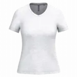 PS_K381_ASHHEATHER - Hidalgo-werbeartikel Dames T-shirt v-hals met korte mouwen, ash heather — productfoto 6