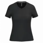 PS_K381_BLACK - Hidalgo-werbeartikel Dames T-shirt v-hals met korte mouwen, black — productfoto 9