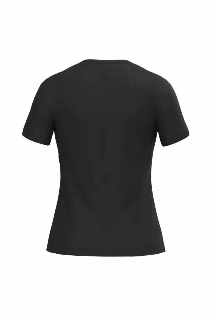 PS_K381-B_BLACK - Hidalgo-werbeartikel Dames T-shirt v-hals met korte mouwen, black — productfoto 10