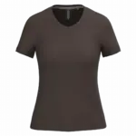 PS_K381_CHOCOLATE - Hidalgo-werbeartikel Dames T-shirt v-hals met korte mouwen, chocolate — productfoto 12