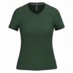 PS_K381_FORESTGREEN - Hidalgo-werbeartikel Dames T-shirt v-hals met korte mouwen, forest green — productfoto 21