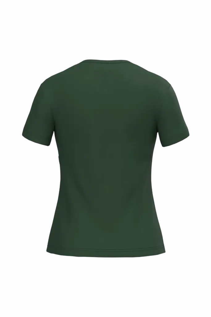 PS_K381-B_FORESTGREEN - Hidalgo-werbeartikel Dames T-shirt v-hals met korte mouwen, forest green — productfoto 22