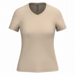 PS_K381_LIGHTSAND - Hidalgo-werbeartikel Dames T-shirt v-hals met korte mouwen, light sand — productfoto 33