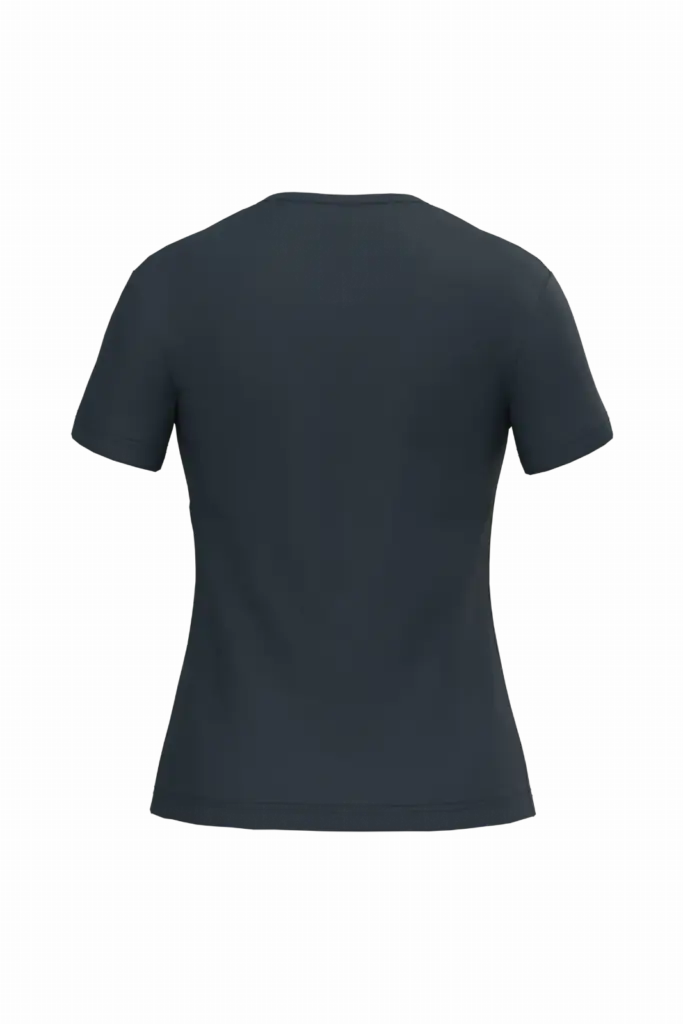 PS_K381-B_NAVY - Hidalgo-werbeartikel Dames T-shirt v-hals met korte mouwen, navy — productfoto 40