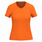 PS_K381_ORANGE - Hidalgo-werbeartikel Dames T-shirt v-hals met korte mouwen, orange — productfoto 42
