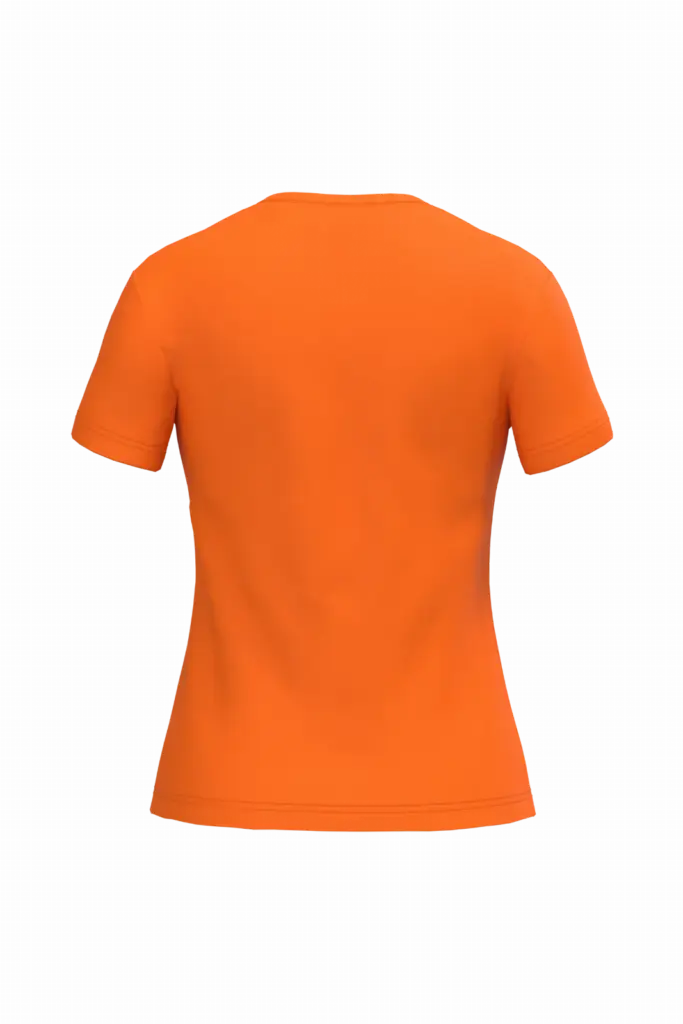 PS_K381-B_ORANGE - Hidalgo-werbeartikel Dames T-shirt v-hals met korte mouwen, orange — productfoto 43