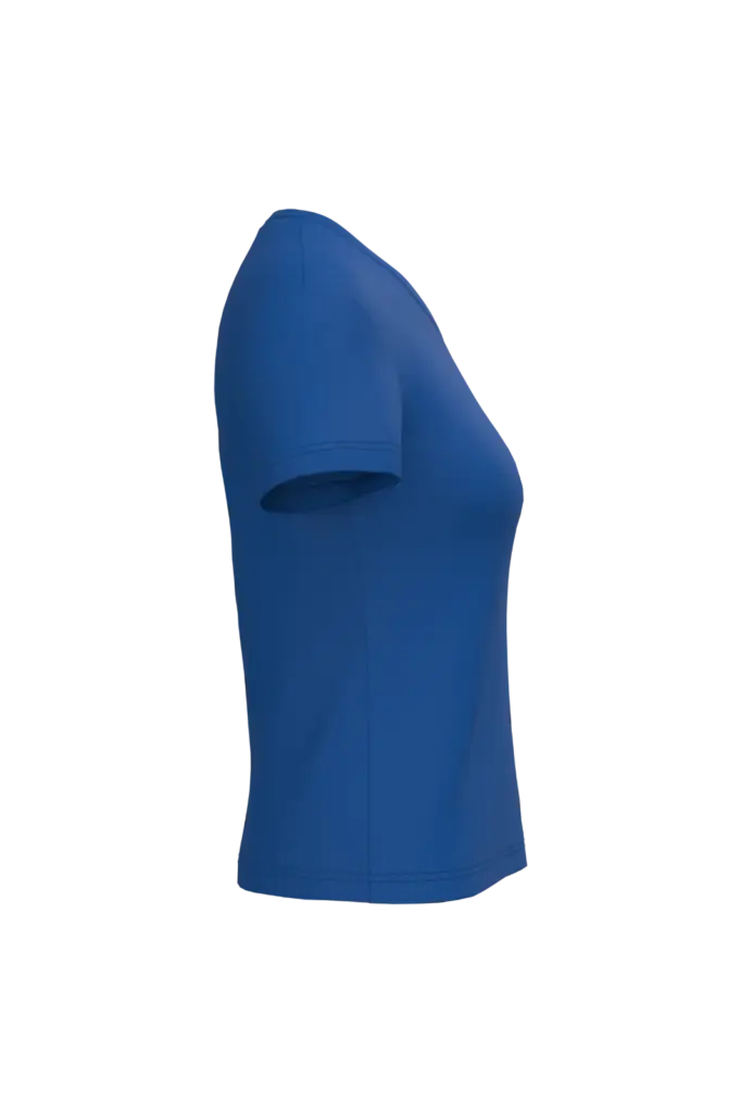 PS_K381-S_ROYALBLUE - Hidalgo-werbeartikel Dames T-shirt v-hals met korte mouwen, royal blue — productfoto 53