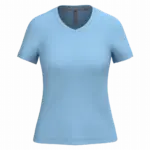 PS_K381_SKYBLUE - Hidalgo-werbeartikel Dames T-shirt v-hals met korte mouwen, sky blue — productfoto 57