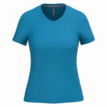 PS_K381_TROPICALBLUE - Hidalgo-werbeartikel Dames T-shirt v-hals met korte mouwen, tropical blue — productfoto 60