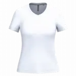 PS_K381_WHITE - Hidalgo-werbeartikel Dames T-shirt v-hals met korte mouwen, white — productfoto 63