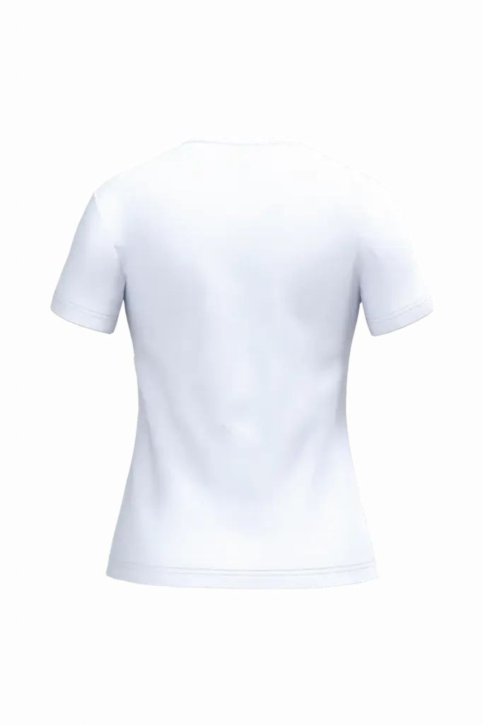 PS_K381-B_WHITE - Hidalgo-werbeartikel Dames T-shirt v-hals met korte mouwen, white — productfoto 64