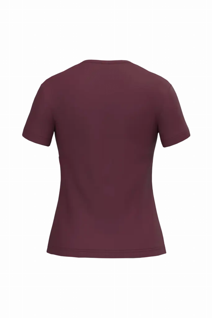 PS_K381-B_WINE - Hidalgo-werbeartikel Dames T-shirt v-hals met korte mouwen, wine — productfoto 67