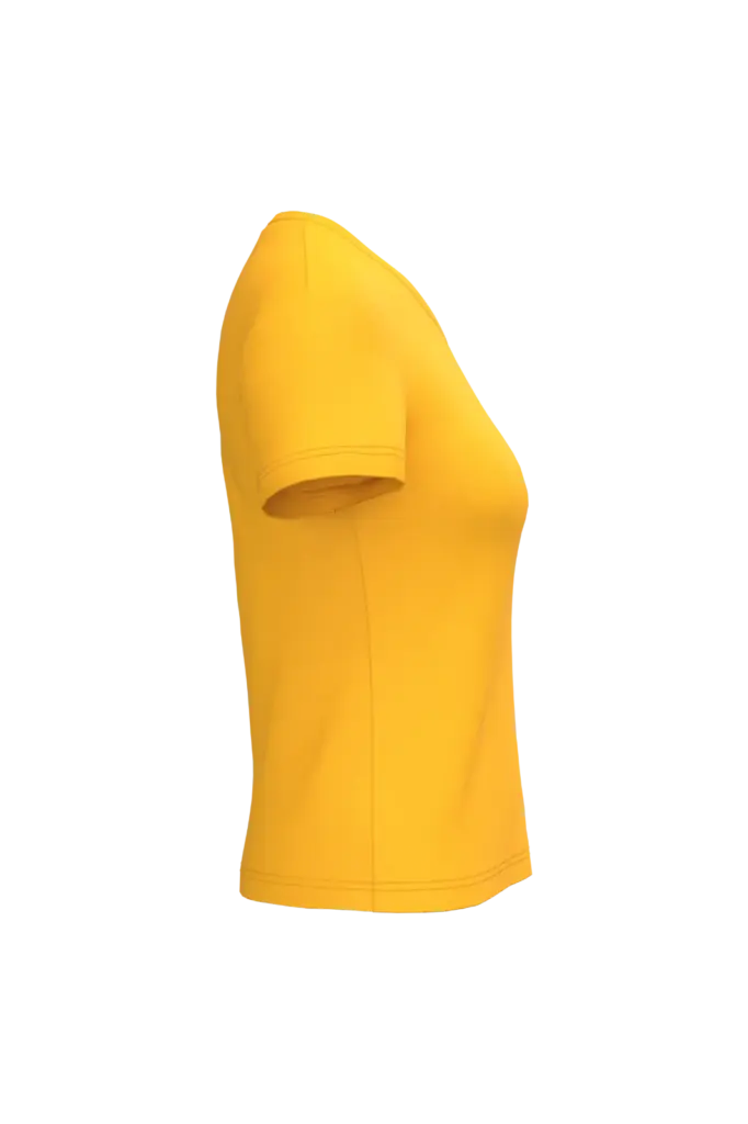PS_K381-S_YELLOW - Hidalgo-werbeartikel Dames T-shirt v-hals met korte mouwen, yellow — productfoto 68