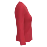 PS_K382-S_RED - Hidalgo-werbeartikel Dames T-shirt V-hals lange mouwen — productfoto 52