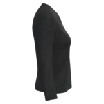 PS_K382-S_BLACK - Hidalgo-werbeartikel Dames T-shirt V-hals lange mouwen, black — productfoto 10