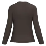 PS_K382-B_CHOCOLATE - Hidalgo-werbeartikel Dames T-shirt V-hals lange mouwen, chocolate — productfoto 15