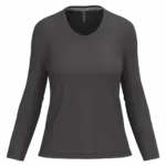 PS_K382_DARKGREY - Hidalgo-werbeartikel Dames T-shirt V-hals lange mouwen, dark grey — productfoto 17