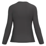 PS_K382-B_DARKGREY - Hidalgo-werbeartikel Dames T-shirt V-hals lange mouwen, dark grey — productfoto 18