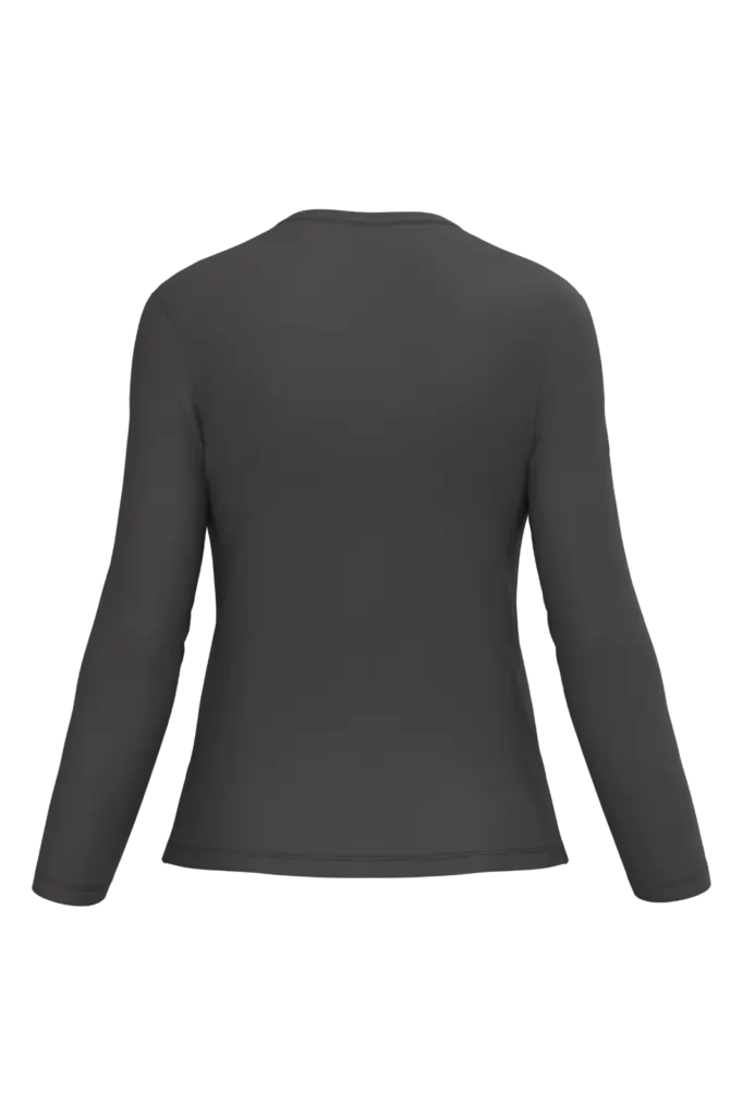 PS_K382-B_DARKGREY - Hidalgo-werbeartikel Dames T-shirt V-hals lange mouwen, dark grey — productfoto 18