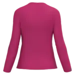 PS_K382-B_FUCHSIA - Hidalgo-werbeartikel Dames T-shirt V-hals lange mouwen, fuchsia — productfoto 27