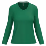 PS_K382_KELLYGREEN - Hidalgo-werbeartikel Dames T-shirt V-hals lange mouwen, kelly green — productfoto 29