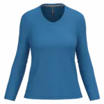 PS_K382_LIGHTROYALBLUE - Hidalgo-werbeartikel Dames T-shirt V-hals lange mouwen, light royal blue — productfoto 32